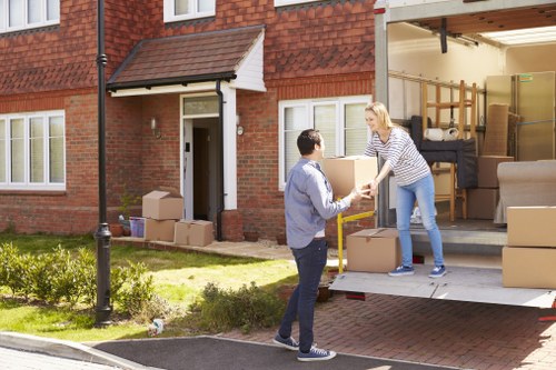 Moving van support for a home move in Marylebone street setting