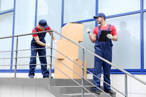 Removal company team preparing a move in Marylebone