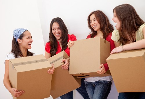 Professional packing materials arranged for a Marylebone move