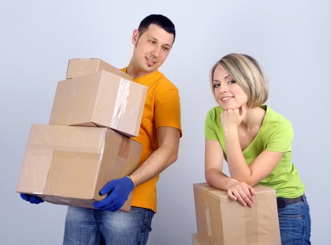 Professional movers loading a van in Marylebone