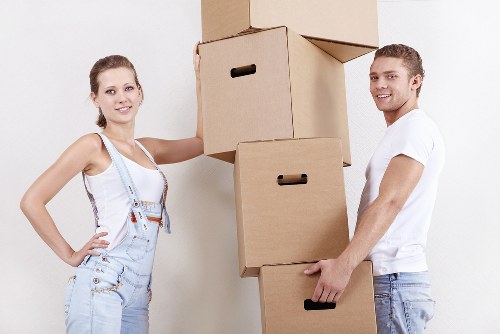 Organised storage space for boxes and furniture near Marylebone