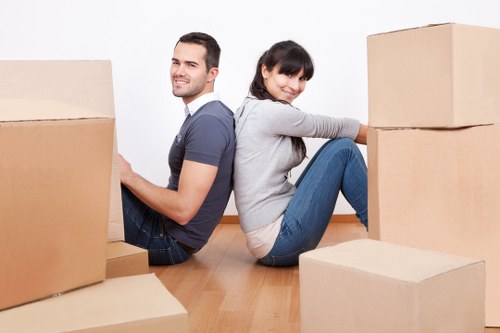 Careful loading of household items during a Marylebone move