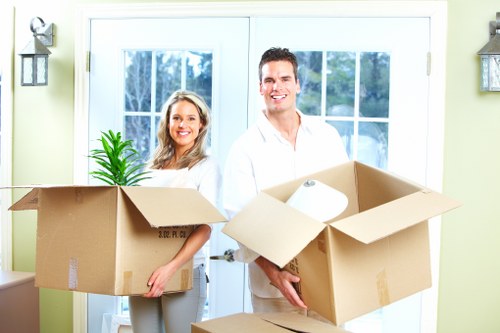 Office relocation items packed for urgent same day move in Marylebone