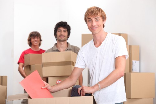 Professional office movers handling desks and furniture in Marylebone